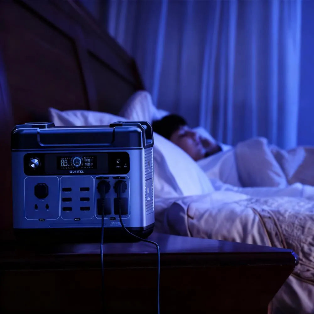 1800W Power Station with 2400W Output, 500W Solar, LiFePO4 Battery & Smart Control