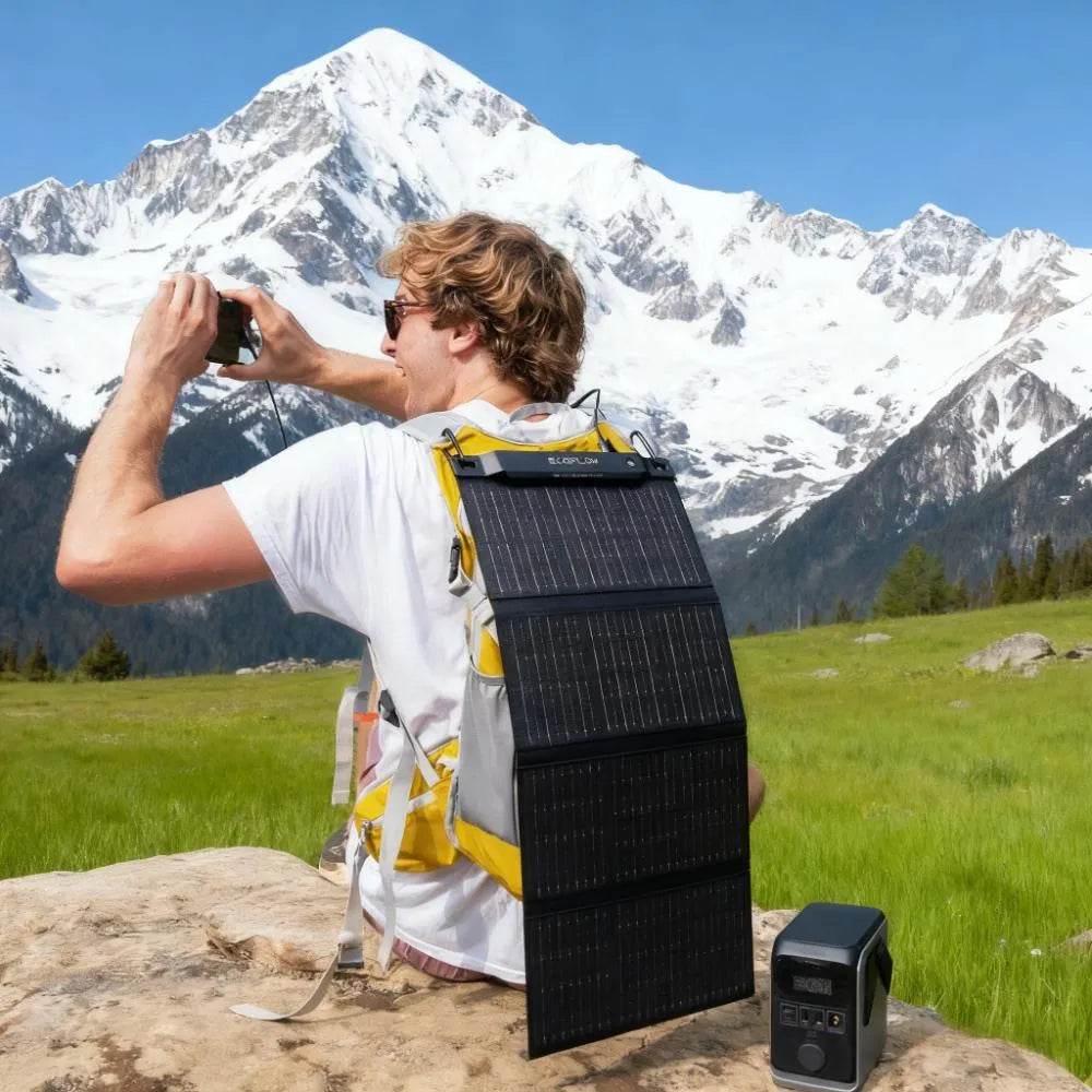 Solar Charger: 50min to 80%, 25% Efficiency, IP68, 1.3lb & 1-Year Warranty