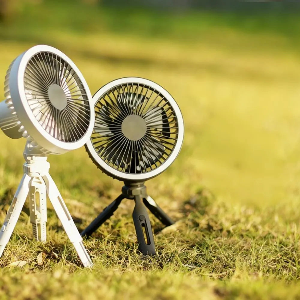 3-in-1 Fan with LED Light & 10,000mAh Power Bank - 27h Runtime, Fast Charging