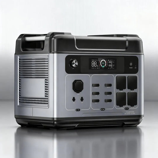 1800W Power Station with 2400W Output, 500W Solar, LiFePO4 Battery & Smart Control